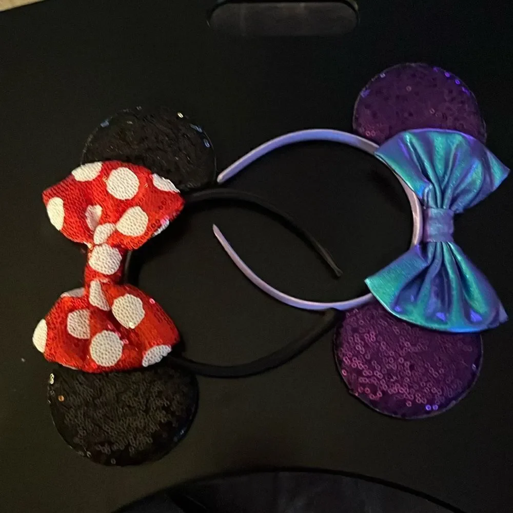 Minnie Mouse Ears Headbands Set of (2)